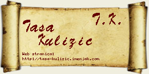 Tasa Kulizić vizit kartica